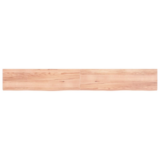 Bathroom Countertop Light Brown 220x30x(2-4)cm Treated Solid Wood - Giant Lobelia