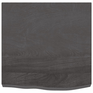 Bathroom Countertop Dark Brown 60x60x(2-6) cm Treated Solid Wood - Giant Lobelia