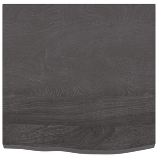 Bathroom Countertop Dark Brown 60x60x(2-4) cm Treated Solid Wood - Giant Lobelia