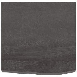 Bathroom Countertop Dark Brown 60x60x2 cm Treated Solid Wood - Giant Lobelia