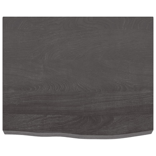 Bathroom Countertop Dark Brown 60x50x(2-6) cm Treated Solid Wood - Giant Lobelia