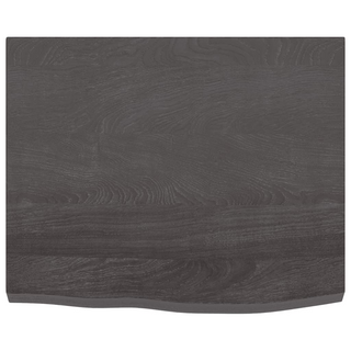 Bathroom Countertop Dark Brown 60x50x(2-4) cm Treated Solid Wood - Giant Lobelia