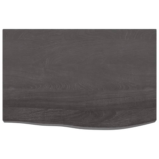 Bathroom Countertop Dark Brown 60x40x(2-4) cm Treated Solid Wood - Giant Lobelia