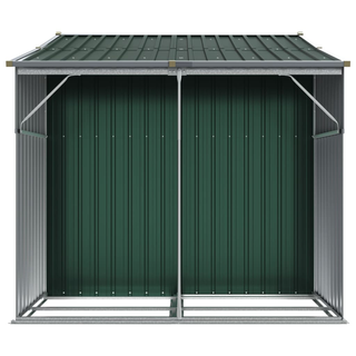 vidaXL Garden Shed Green 277x192.5x179 cm Galvanised Steel - Giant Lobelia