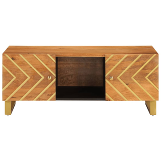 vidaXL Coffee Table Brown and Black 100x54x40 cm Solid Wood Mango - Giant Lobelia