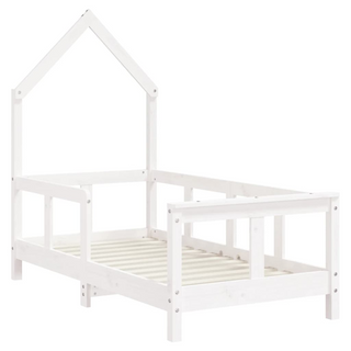 Kids Bed Frame White 70x140 cm Solid Wood Pine - Giant Lobelia