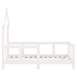 Kids Bed Frame White 70x140 cm Solid Wood Pine - Giant Lobelia