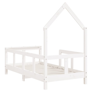 Kids Bed Frame White 70x140 cm Solid Wood Pine - Giant Lobelia