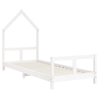 Kids Bed Frame White 80x200 cm Solid Wood Pine - Giant Lobelia