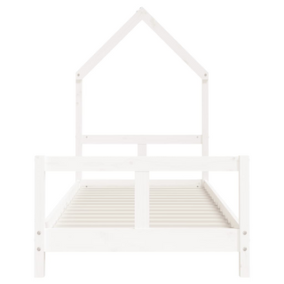 Kids Bed Frame White 80x200 cm Solid Wood Pine - Giant Lobelia