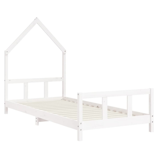 Kids Bed Frame White 90x190 cm Solid Wood Pine - Giant Lobelia