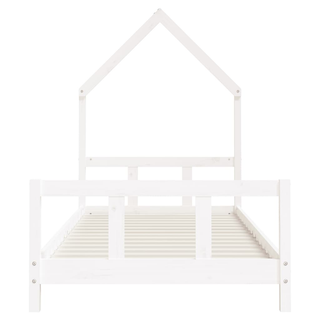 Kids Bed Frame White 90x190 cm Solid Wood Pine - Giant Lobelia