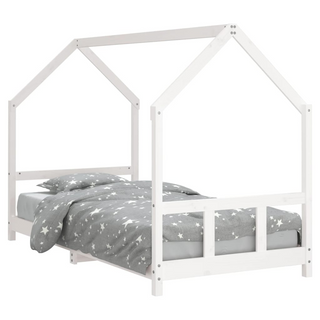 Kids Bed Frame White 90x190 cm Solid Wood Pine - Giant Lobelia