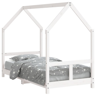 Kids Bed Frame White 80x160 cm Solid Wood Pine - Giant Lobelia