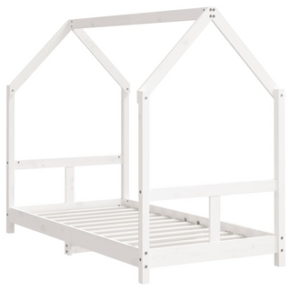 Kids Bed Frame White 80x160 cm Solid Wood Pine - Giant Lobelia