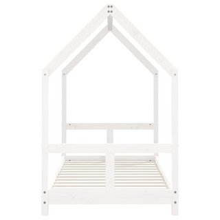 Kids Bed Frame White 80x160 cm Solid Wood Pine - Giant Lobelia