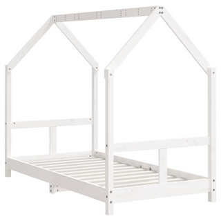 Kids Bed Frame White 80x160 cm Solid Wood Pine - Giant Lobelia