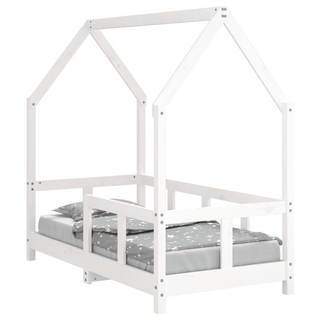 Kids Bed Frame White 70x140 cm Solid Wood Pine - Giant Lobelia