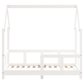 Kids Bed Frame White 70x140 cm Solid Wood Pine - Giant Lobelia