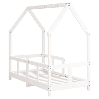 Kids Bed Frame White 70x140 cm Solid Wood Pine - Giant Lobelia