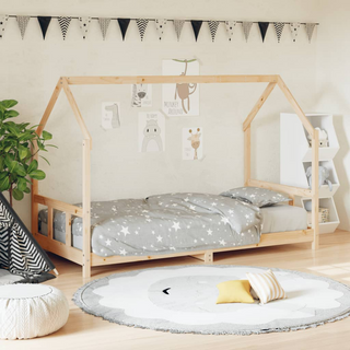 Kids Bed Frame 90x200 cm Solid Wood Pine - Giant Lobelia