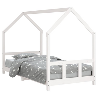 Kids Bed Frame White 90x200 cm Solid Wood Pine - Giant Lobelia