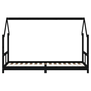 Kids Bed Frame Black 80x200 cm Solid Wood Pine - Giant Lobelia