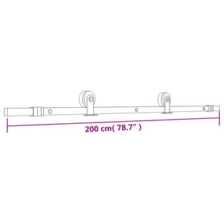 Sliding Door with Hardware Set 100x210 cm Solid Wood Pine - Giant Lobelia