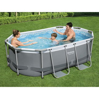 Bestway Power Steel Above Ground Pool Oval 305x200x84 cm - Giant Lobelia