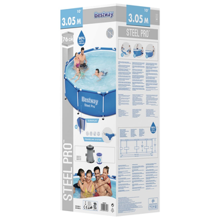 Bestway Steel Pro Swimming Pool 305x76 cm - Giant Lobelia