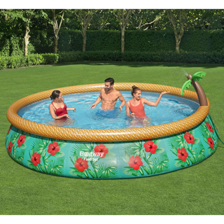 Bestway Fast Set Inflatable Paradise Palms Pool Set 457x84 cm - Giant Lobelia