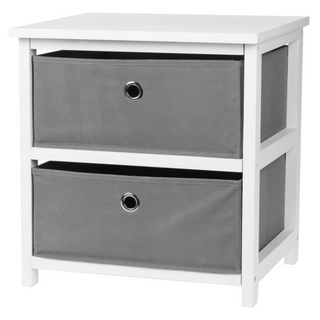 H&S Collection Storage Cabinet with 2 Drawers MDF - Giant Lobelia