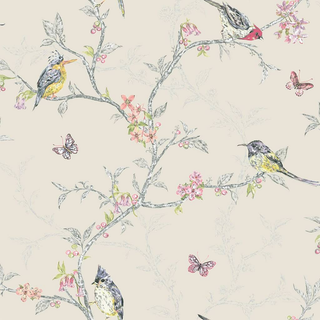 DUTCH WALLCOVERINGS Wallpaper Phoebe Beige - Giant Lobelia