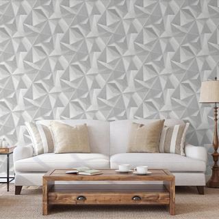 DUTCH WALLCOVERINGS Wallpaper Onyx Light Grey - Giant Lobelia