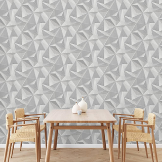 DUTCH WALLCOVERINGS Wallpaper Onyx Light Grey - Giant Lobelia