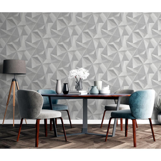 DUTCH WALLCOVERINGS Wallpaper Onyx Light Grey - Giant Lobelia