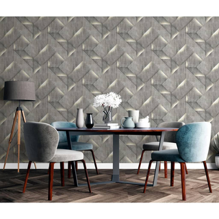 DUTCH WALLCOVERINGS Wallpaper Onyx Dark Grey - Giant Lobelia