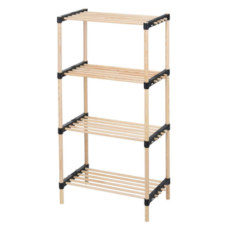 Storage Solutions Shoe Rack with 4 Shelves Wood 49x28x92.5 cm - Giant Lobelia