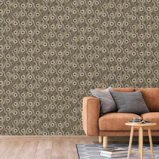 DUTCH WALLCOVERINGS Wallpaper Galactic Brown and White - Giant Lobelia