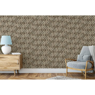 DUTCH WALLCOVERINGS Wallpaper Galactic Brown and White - Giant Lobelia