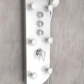 EISL Shower Panel with Mixer KARIBIK White - Giant Lobelia