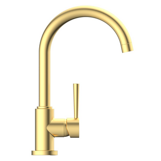 SCHÜTTE Kitchen Mixer Tap with Round Spout CORNWALL Matte Gold - Giant Lobelia