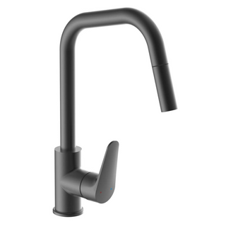 SCHÜTTE Kitchen Mixer Tap with Pull-out Spout SEATTLE Matte Graphite - Giant Lobelia