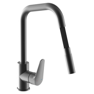 SCHÜTTE Kitchen Mixer Tap with Pull-out Spout SEATTLE Matte Graphite - Giant Lobelia