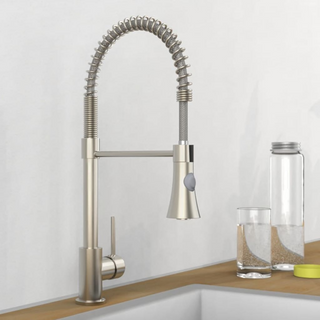 EISL Kitchen Mixer Tap with Spiral Spring Pull-out Spray LEON Nickel - Giant Lobelia