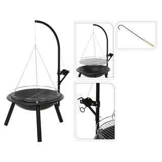 ProGarden Fire Bowl with Barbecue Grill BBQ 55 cm - Giant Lobelia