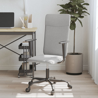 vidaXL Office Chair Light Grey Fabric - Giant Lobelia