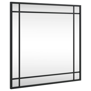 vidaXL Wall Mirror Black 50x50 cm Square Iron - Giant Lobelia