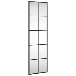 vidaXL Wall Mirror Black 30x100 cm Rectangle Iron - Giant Lobelia