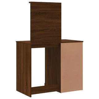 vidaXL Dressing Table with LED Lights Brown Oak 90x42x132.5 cm - Giant Lobelia